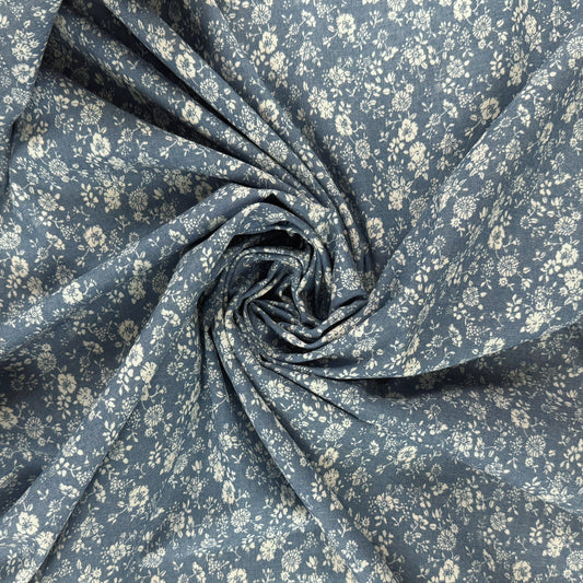 Cotton Denim Print - Ditsy Floral