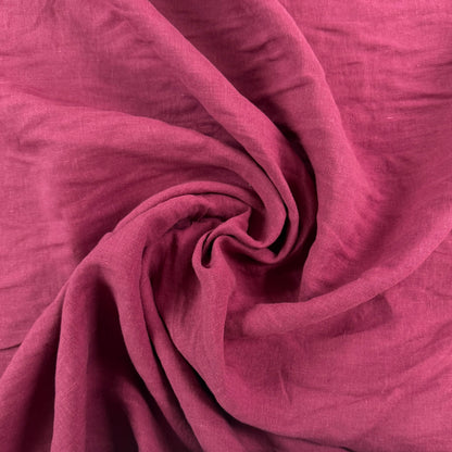 Stone Washed Linen - Dark Fuchsia