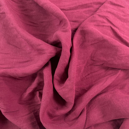 Stone Washed Linen - Dark Fuchsia
