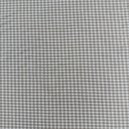 Linen Cotton Gingham - Beige & White