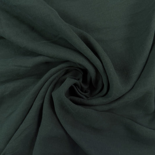Stone Washed Linen - Forest Green