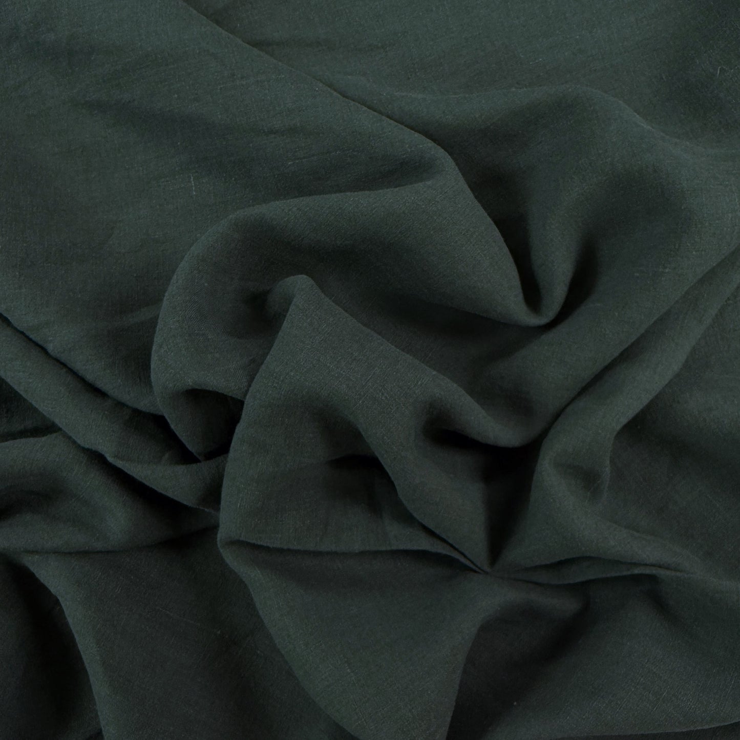 Stone Washed Linen - Forest Green
