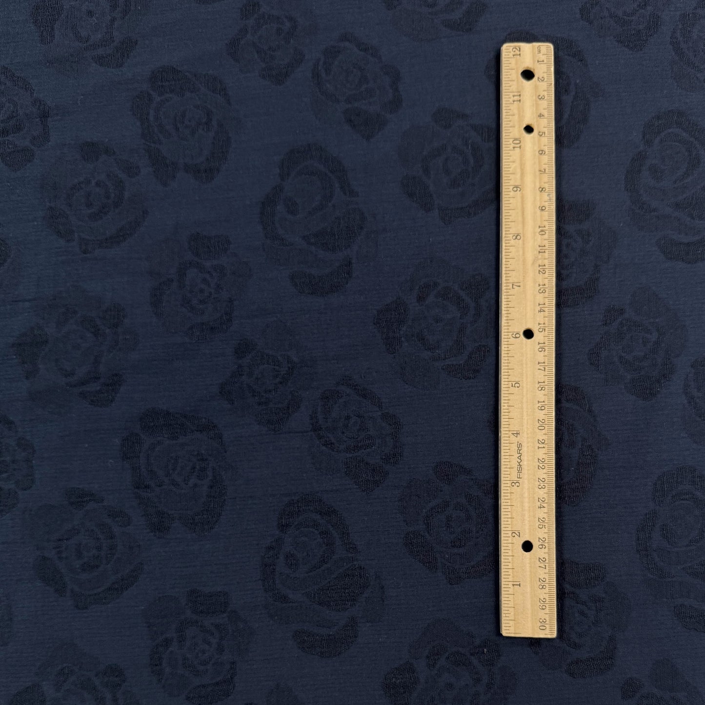Linen Cotton Jacquard - Navy