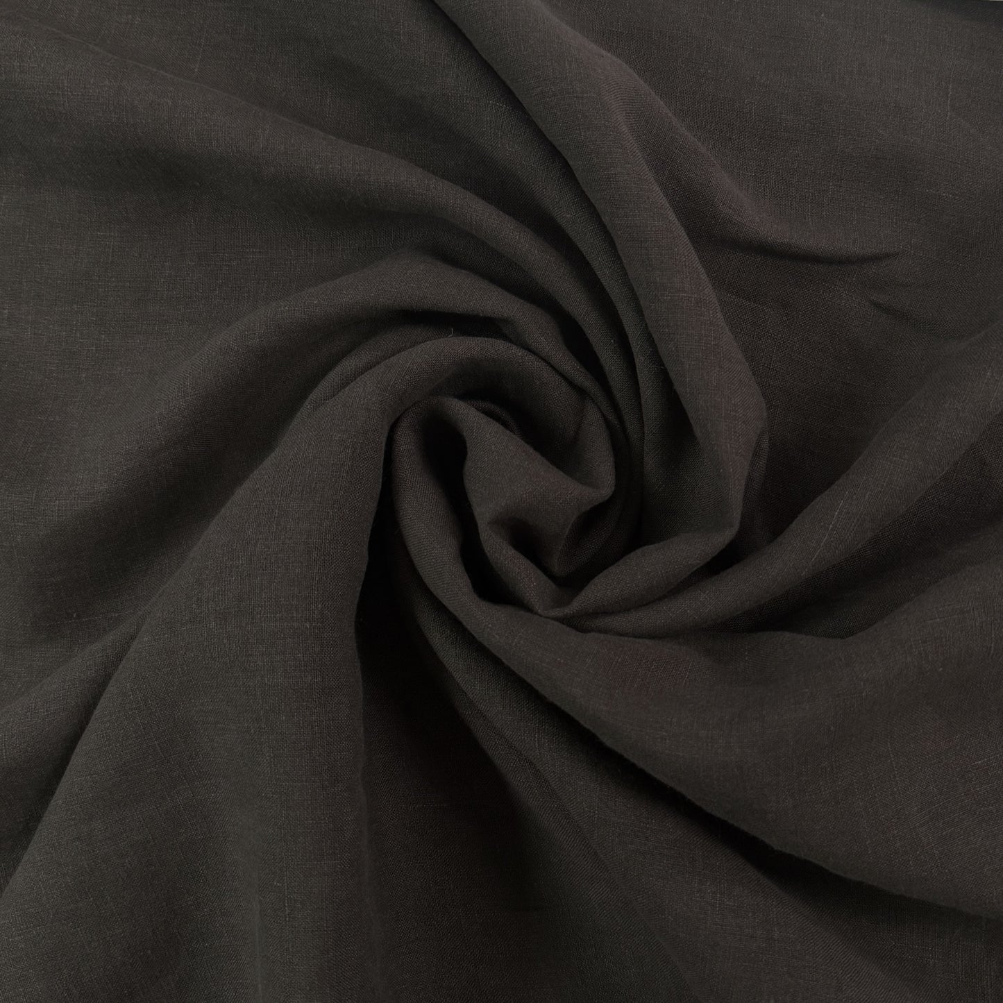 Stone Washed Linen - Dark Espresso