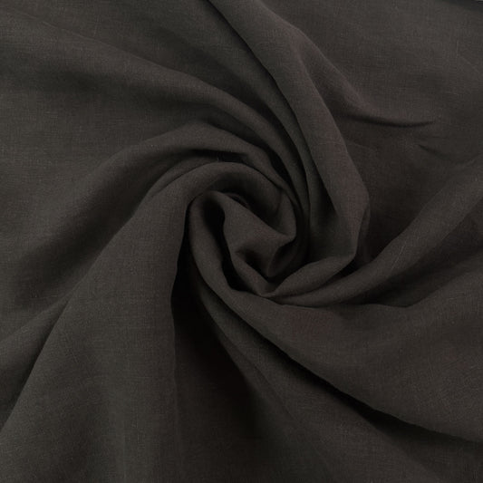Stone Washed Linen - Dark Espresso