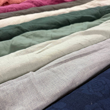 Linen Cotton Jacquard - Navy