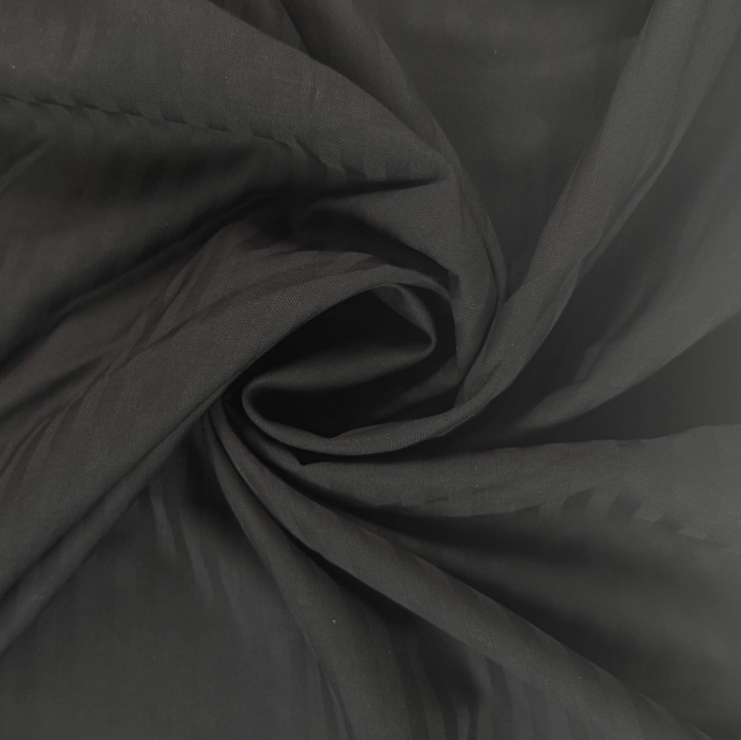 Tone on Tone Striped Italian Mohair Twill - Black  - Film Studio Deadstock