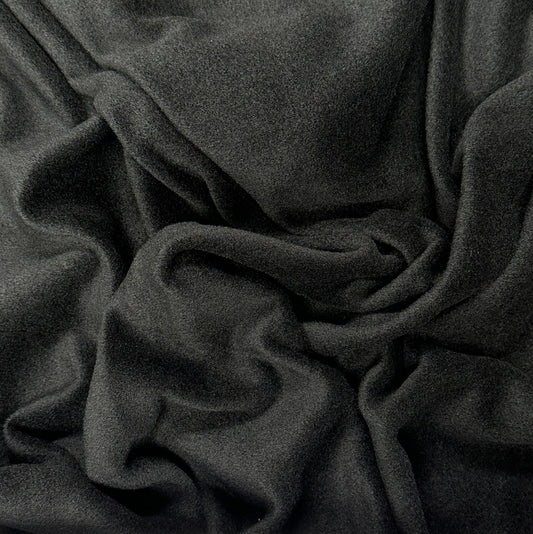 Heavy Polyester Velvet - Black - Deadstock Fabric