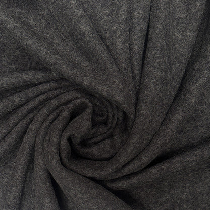 38" Remnant - Wool Viscose Charcoal Grey Coating - Deadstock