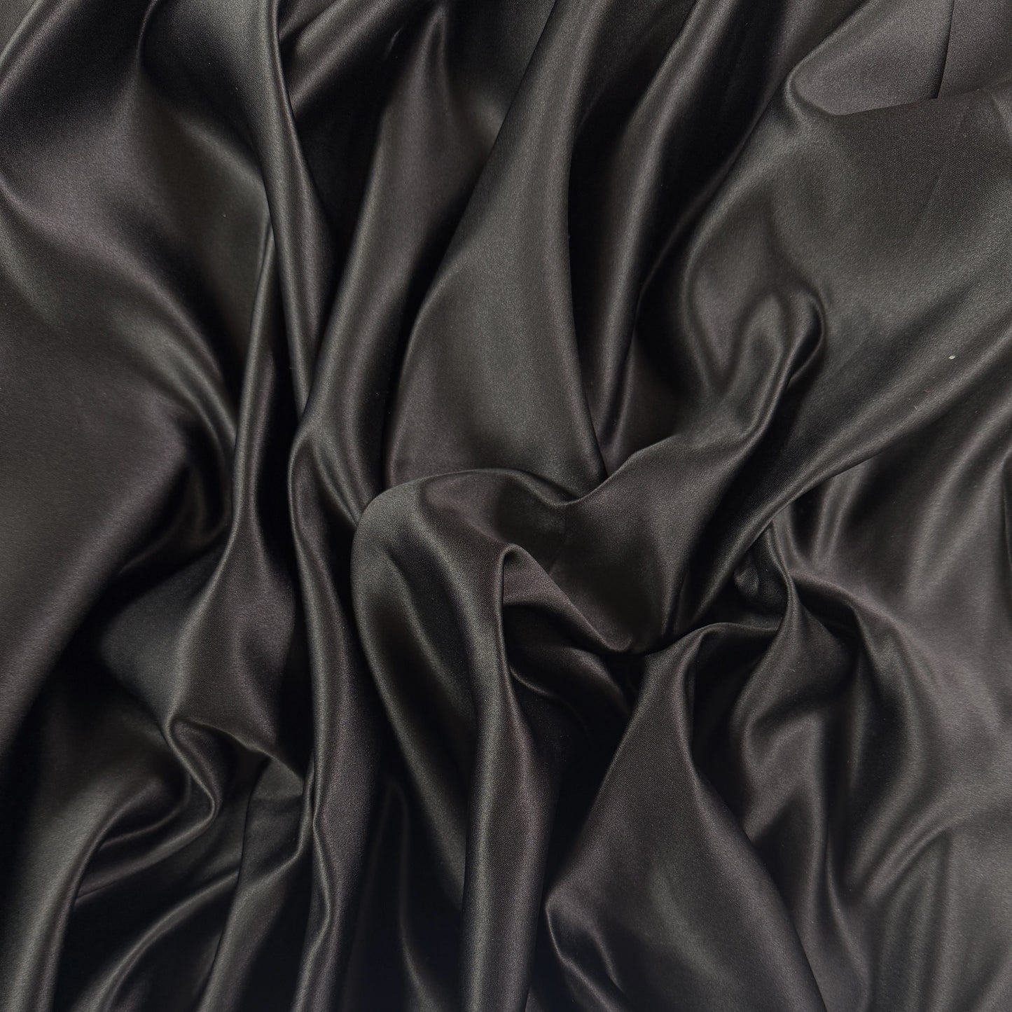 Satin - Polyester - Black - Film Studio Deadstock