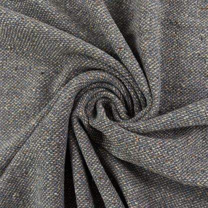 Yarn Dyed Heavy Basket Weave - Ivory & Blue - Film Studio Deadstock