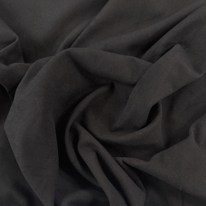 Heavy Double Brushed Moleskin - Cotton - Black  - Film Studio Deadstock