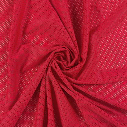 Polyester Tricot Sports Mesh - Red  - Local Deadstock