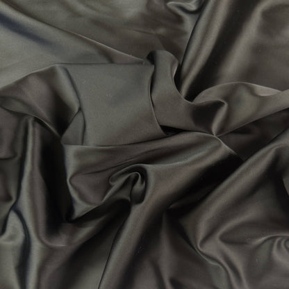 Heavy Acetate Stretch Satin - Black - Designer Deadstock