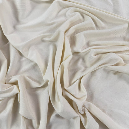 Cotton Tencel 2x2 Rib Knit - Ivory - Designer Deadstock