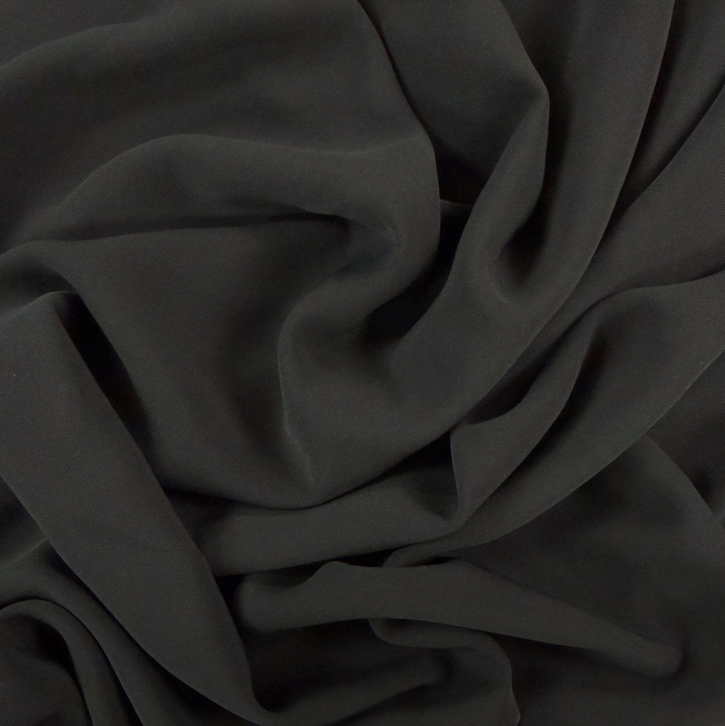 Heavier Acetate Viscose Stretch Crepe - Black - Designer Deadstock