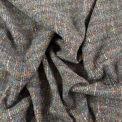 Textured Cotton Tweed Coating - Rainbow - Designer Deadstock