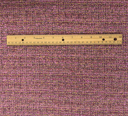 Textured Cotton Tweed Coating - Pink - Designer Deadstock