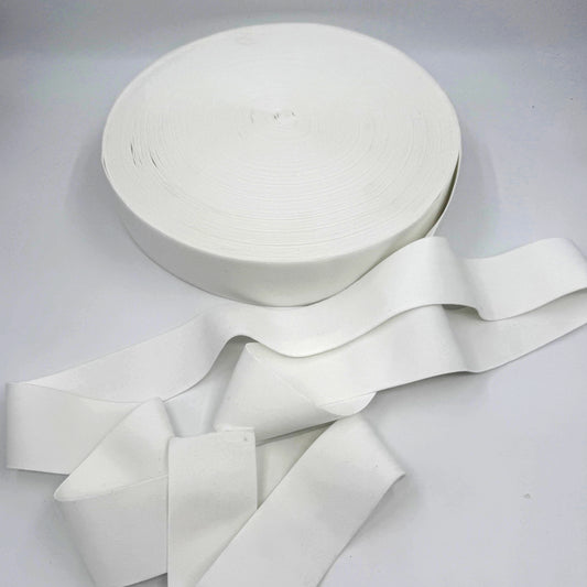 50mm (2") Soft Plush Latex-Free Elastic - White