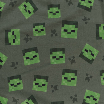 Minecraft Zombie Digitally Printed Cotton Jersey Knit