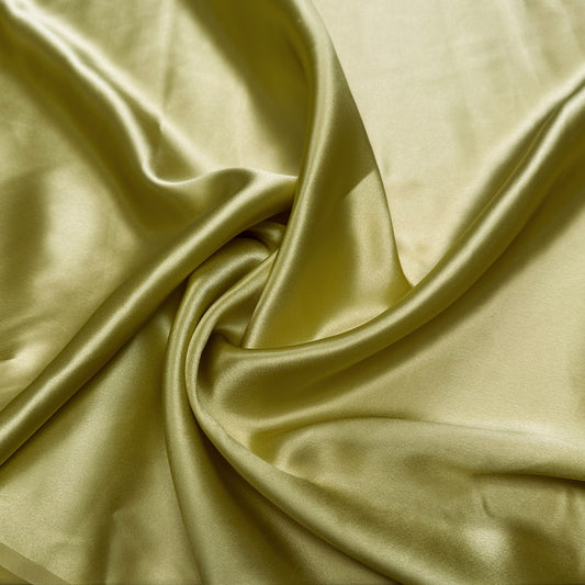 Silk Charmeuse - Golden Chartreuse Green- 19mm - D