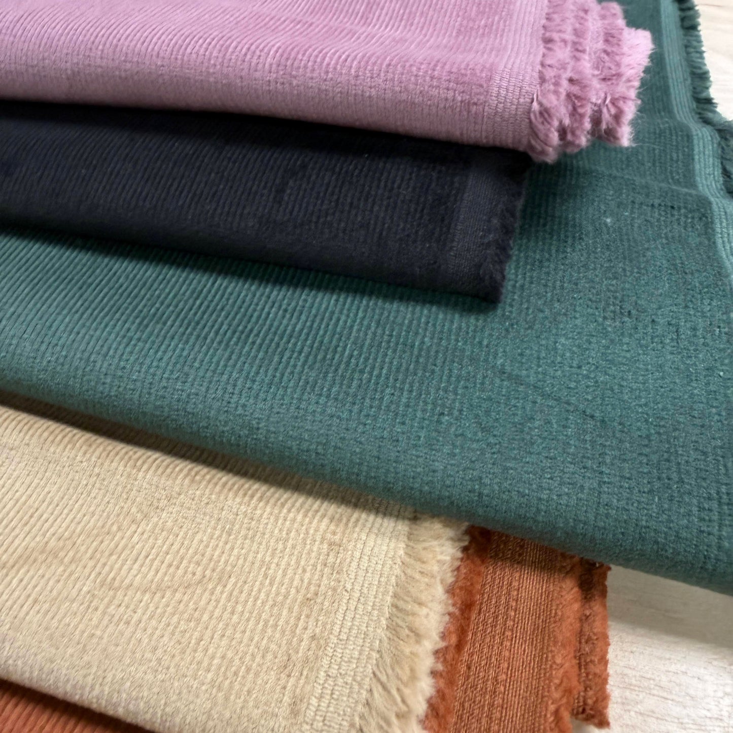 Fine Cotton Stretch Corduroy 16 Whale - Khaki