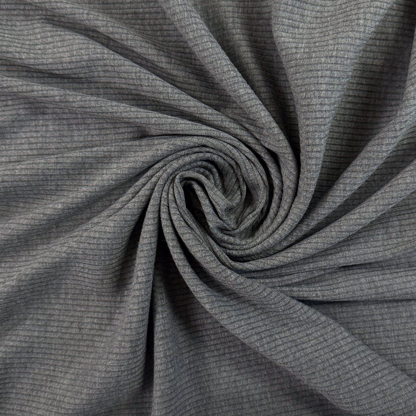 Bamboo Rib Knit - Dark Heather Grey