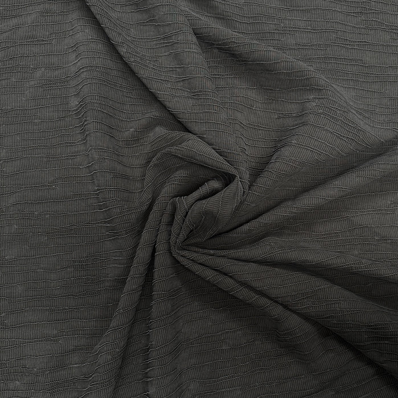 Matte Textured Woven - Poly - Deadstock - Black