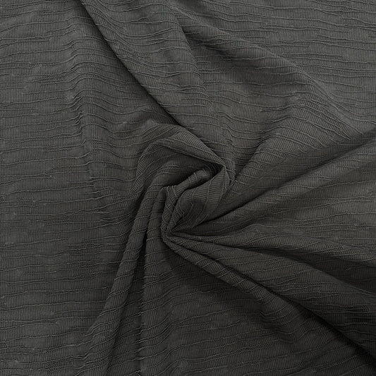 Matte Textured Woven - Poly - Deadstock - Black