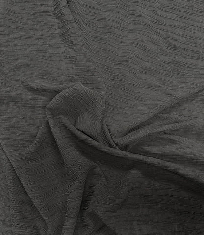 Matte Textured Woven - Poly - Deadstock - Black
