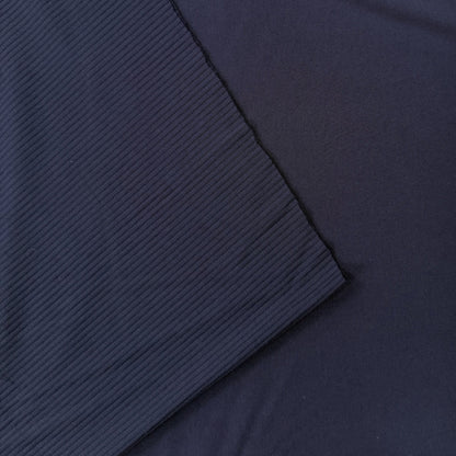 Bamboo Rib Knit - Midnight Blue