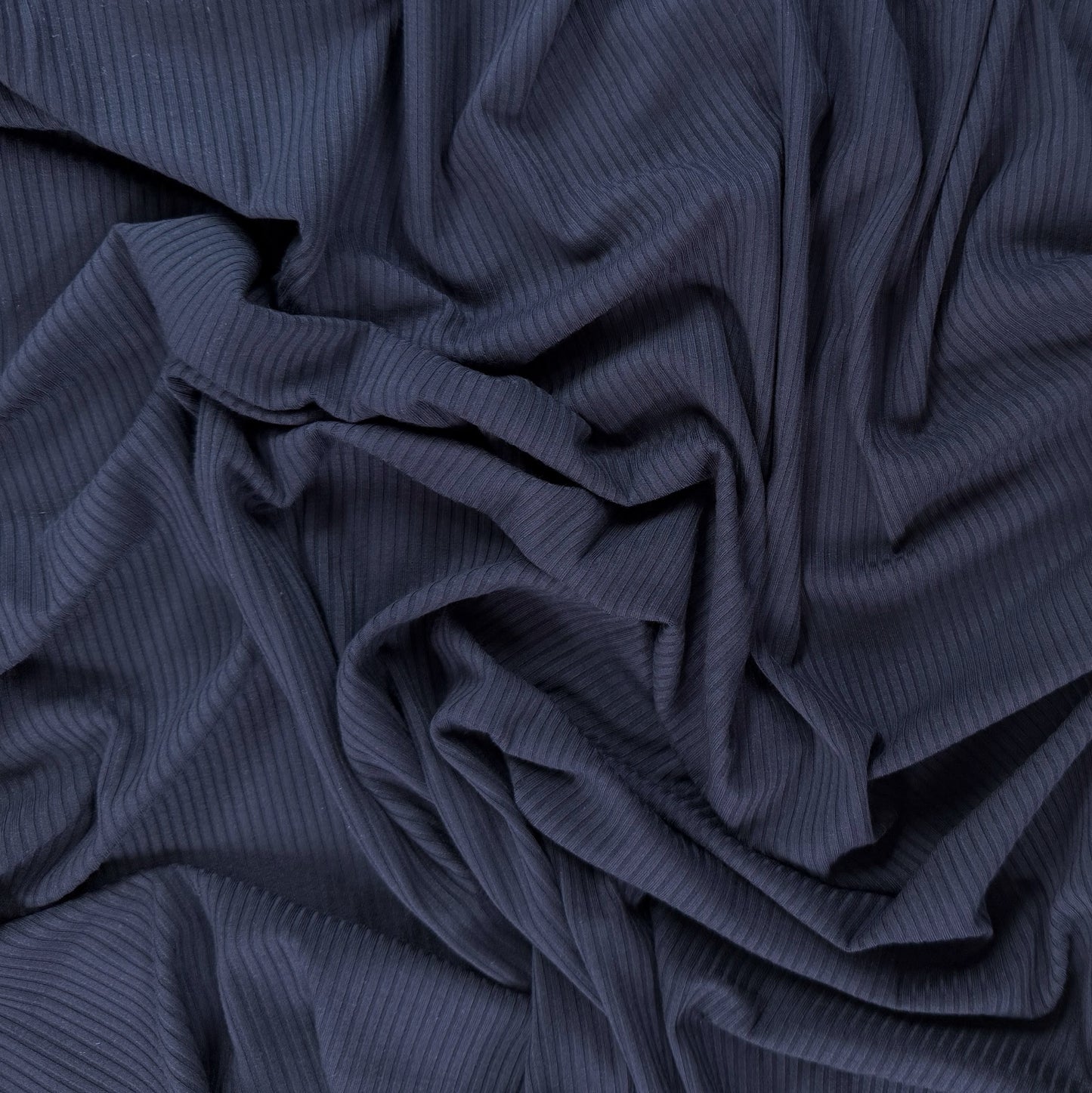 Bamboo Rib Knit - Midnight Blue