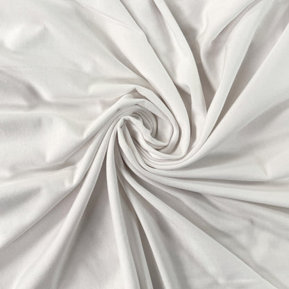 Bamboo Cotton French Terry Knit - White