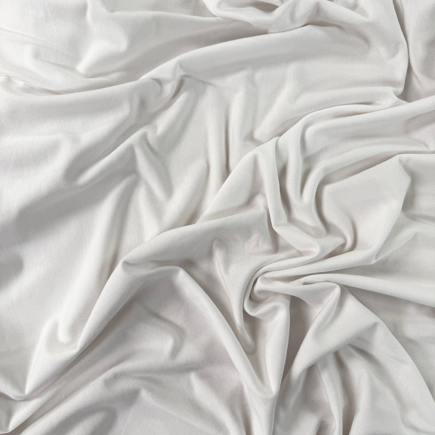 Bamboo Cotton French Terry Knit - White