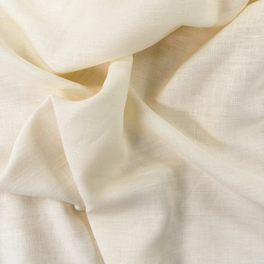 Cream / Ivory 100% Linen Deadstock Fabric