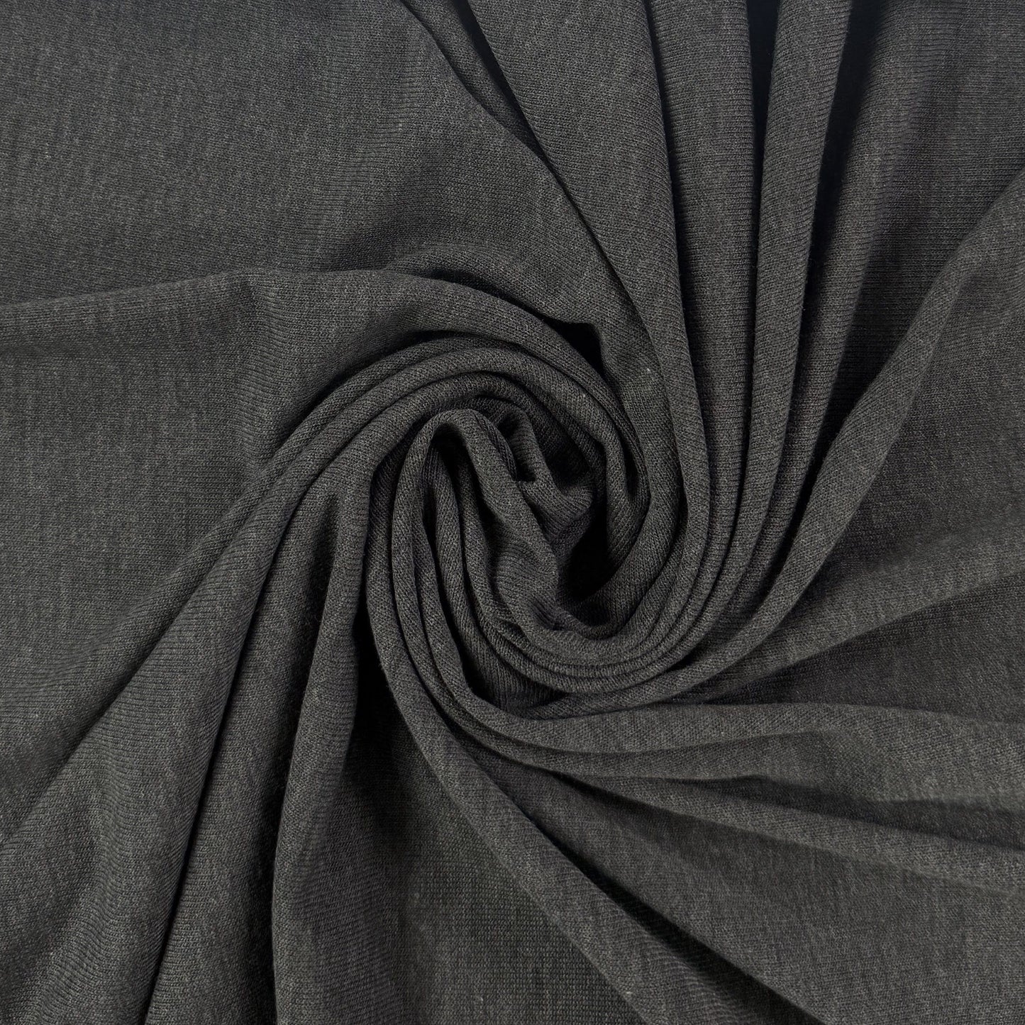 Rayon Acrylic Sweater Knit  - Heathered Charcoal - Deadstock