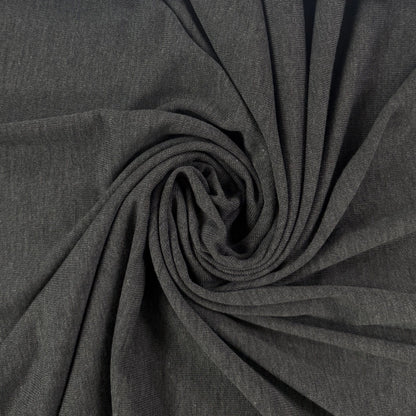 Rayon Acrylic Sweater Knit  - Heathered Charcoal - Deadstock