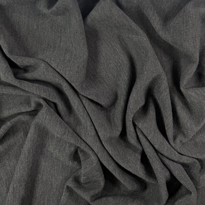 Rayon Acrylic Sweater Knit  - Heathered Charcoal - Deadstock