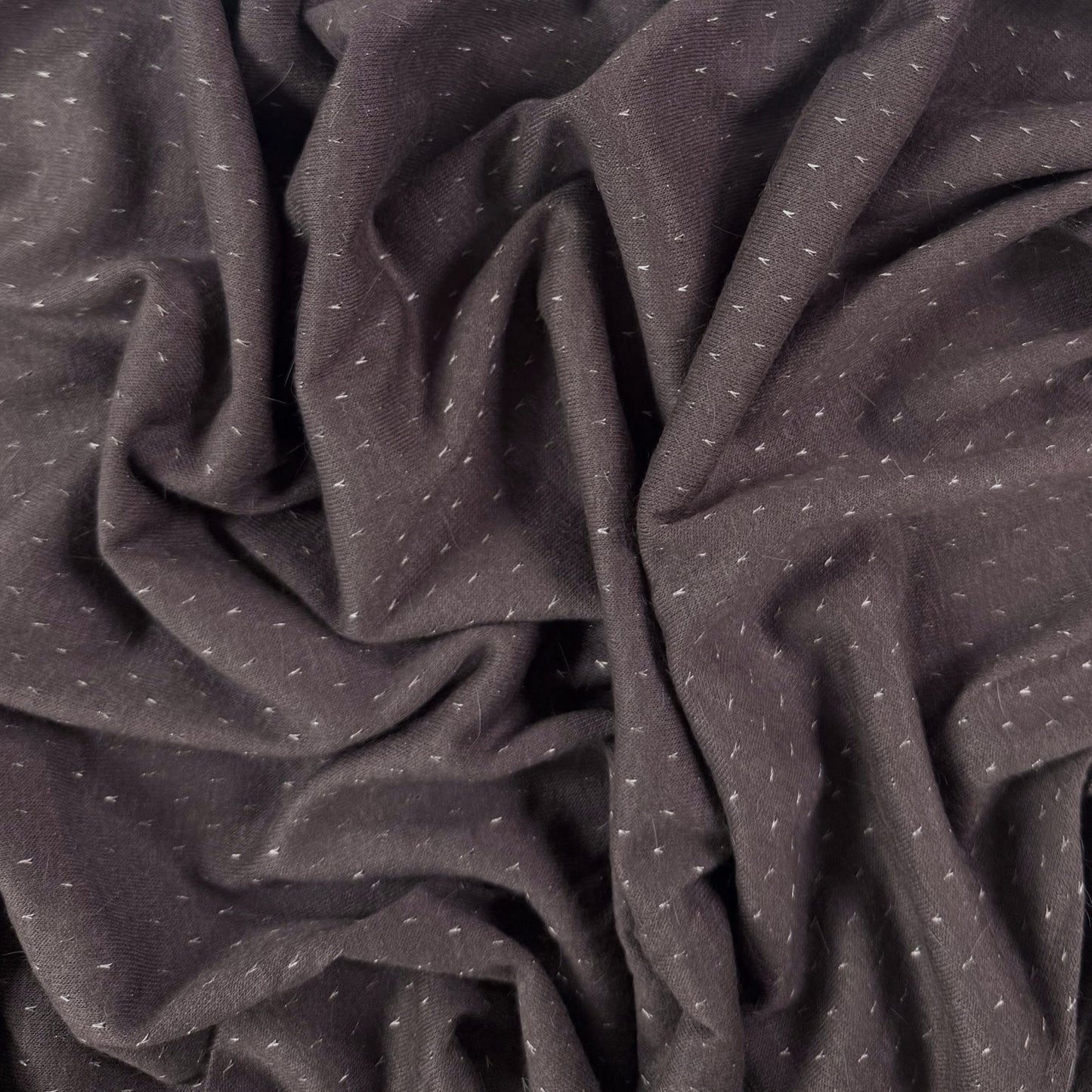 Acrylic Rayon Sweater Knit  - Brown/Purple - Deadstock