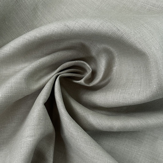 Sage Green Grey 100% Linen Deadstock Fabric