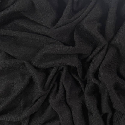 Soft Rayon Sweater Knit  - Black - Deadstock