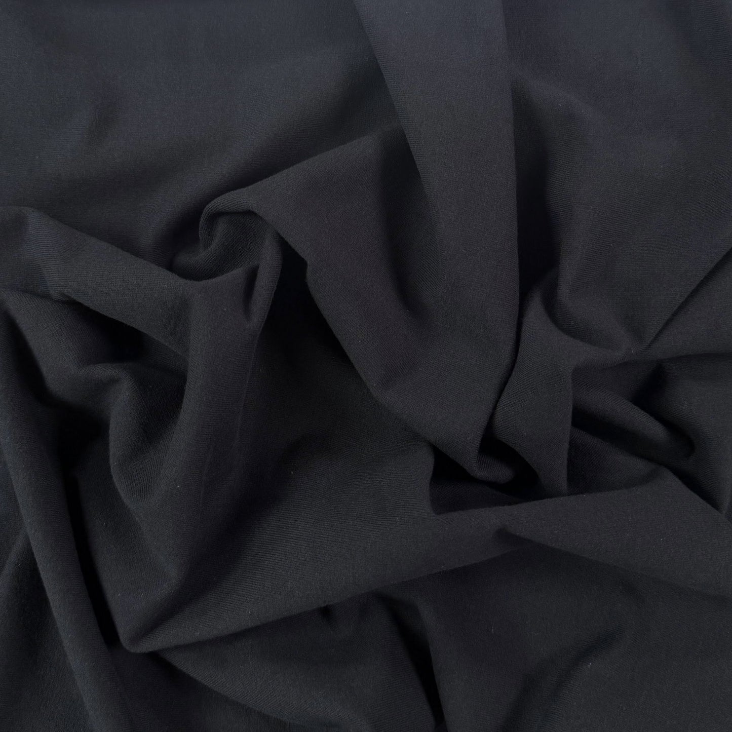 Bamboo Cotton French Terry - Black - Deadstock