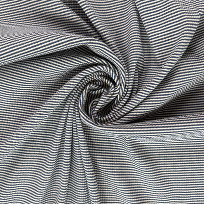 Knit Cotton - Navy & Ivory Stripe - Film Studio Deadstock