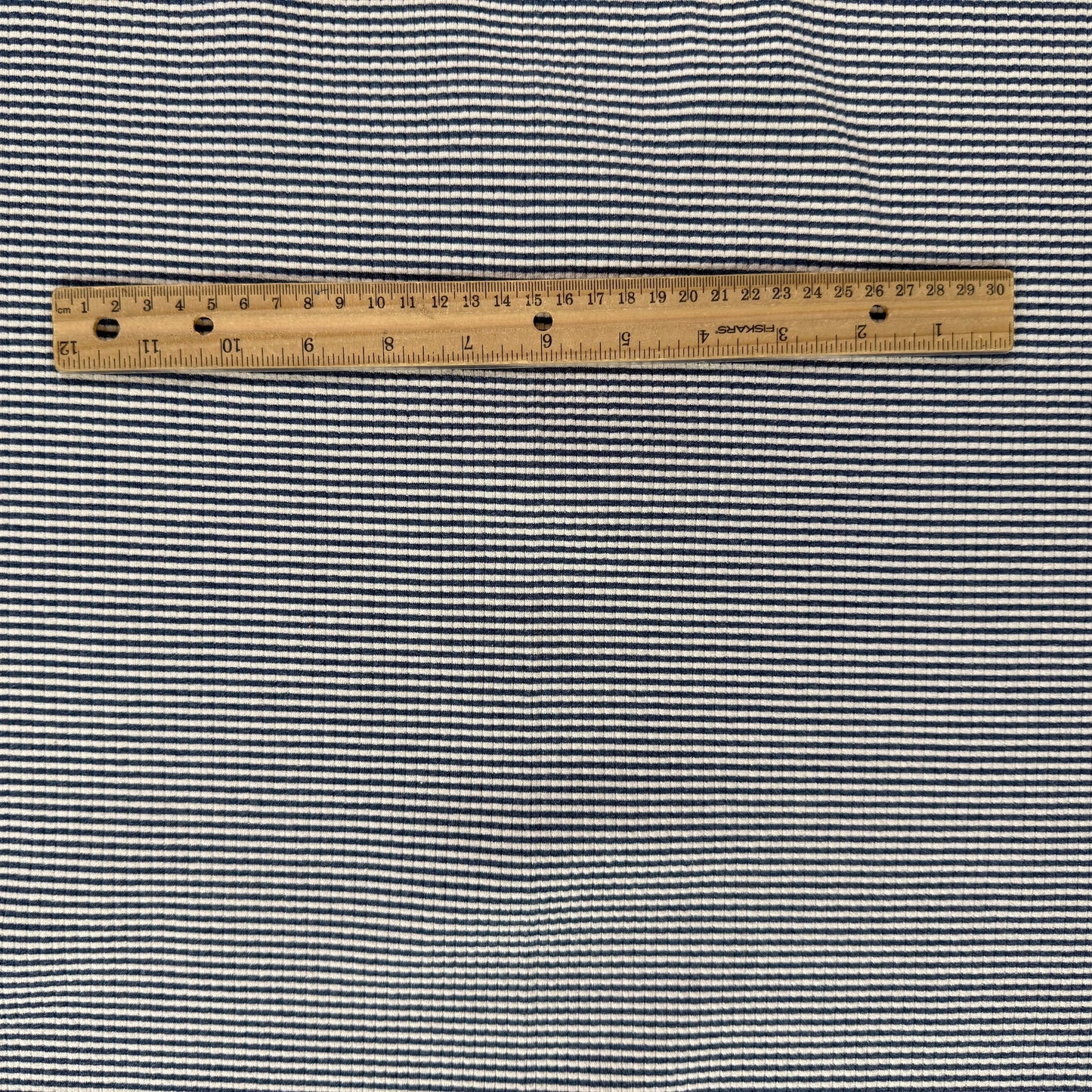 Knit Cotton - Navy & Ivory Stripe - Film Studio Deadstock