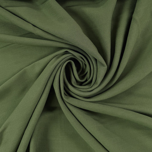 Stretch Viscose Slub - Olive