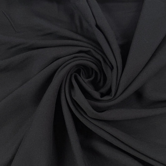 Stretch Viscose Slub - Black