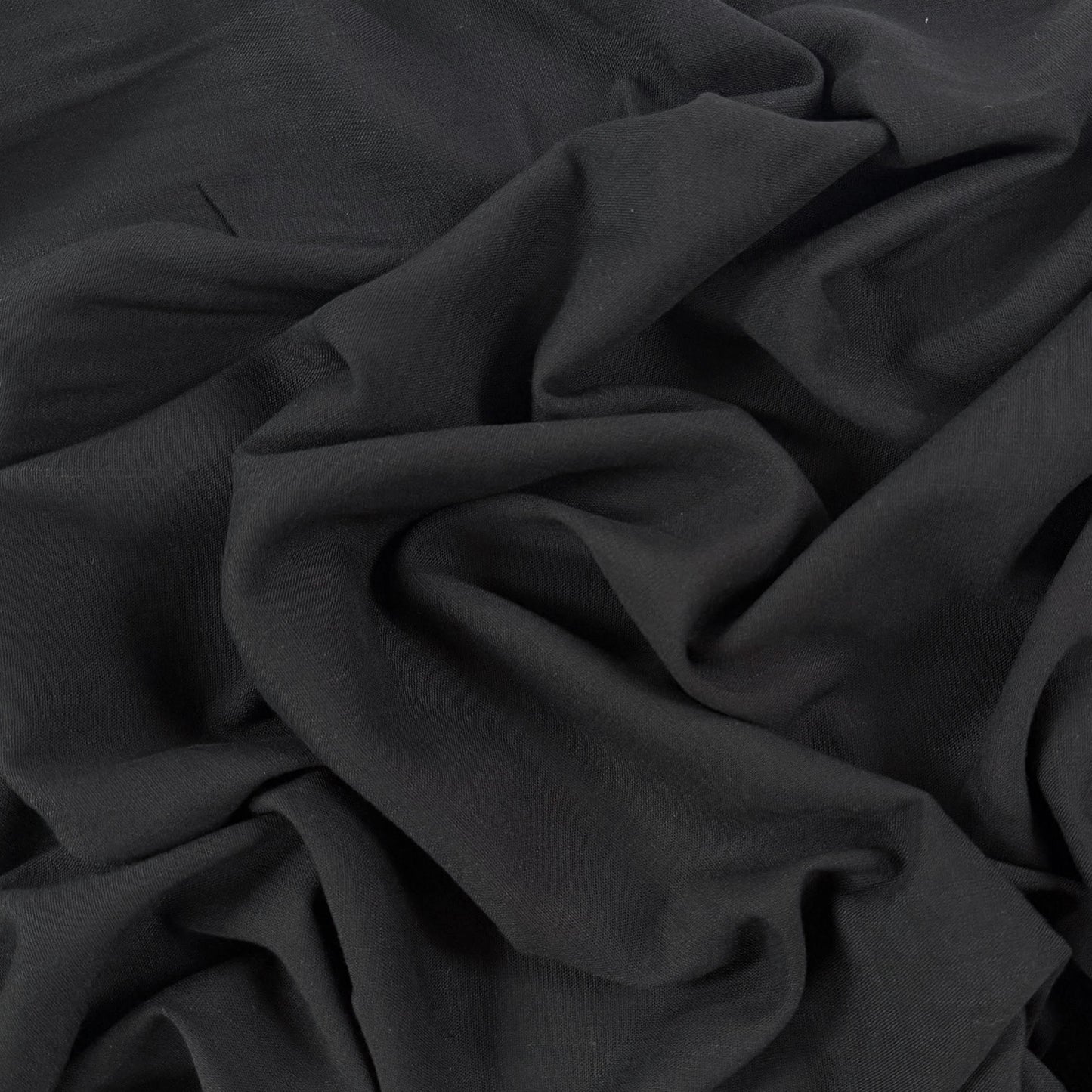 Stretch Viscose Slub - Black