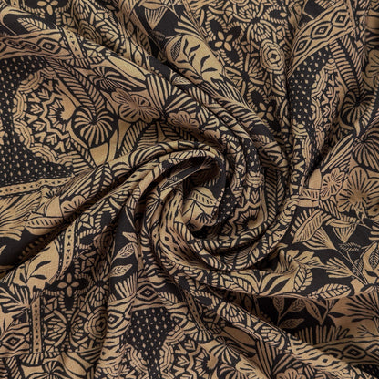 Rayon Slub Digital Print - Tropical Plants