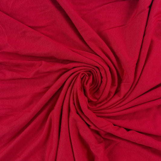 Bamboo Cotton Jersey Knit - Red - Deadstock