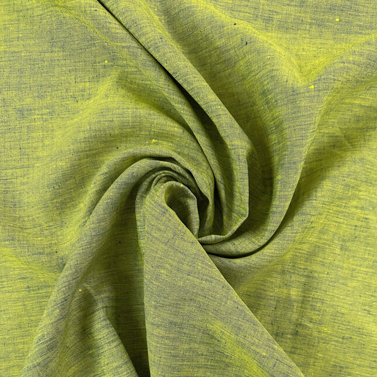 Yarn Dyed 100% Linen Two Tone - Blue & Lime Green